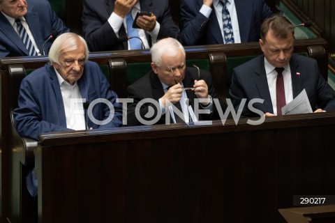  14.06.2024 WARSZAWA<br />
13. POSIEDZENIE SEJMU RP<br />
N/Z RYSZARD TERLECKI JAROSLAW KACZYNSKI MARIUSZ BLASZCZAK<br />
FOT. MARCIN BANASZKIEWICZ/FOTONEWS  