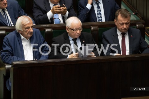  14.06.2024 WARSZAWA<br />
13. POSIEDZENIE SEJMU RP<br />
N/Z RYSZARD TERLECKI JAROSLAW KACZYNSKI MARIUSZ BLASZCZAK<br />
FOT. MARCIN BANASZKIEWICZ/FOTONEWS  