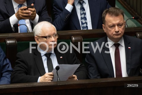  14.06.2024 WARSZAWA<br />
13. POSIEDZENIE SEJMU RP<br />
N/Z JAROSLAW KACZYNSKI MARIUSZ BLASZCZAK<br />
FOT. MARCIN BANASZKIEWICZ/FOTONEWS  