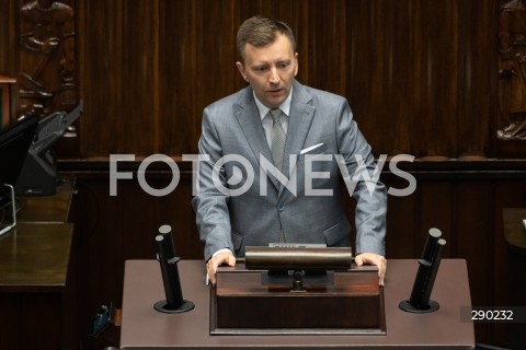  14.06.2024 WARSZAWA<br />
13. POSIEDZENIE SEJMU RP<br />
N/Z LUKASZ SCHREIBER<br />
FOT. MARCIN BANASZKIEWICZ/FOTONEWS  