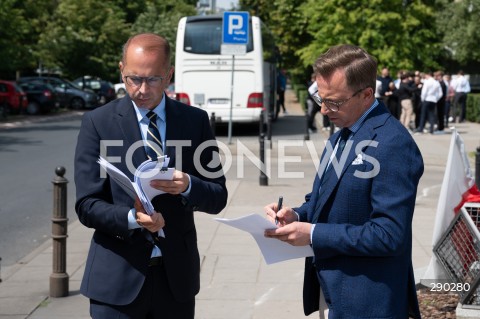  14.06.2024 WARSZAWA<br />
KONFERENCJA PRASOWA DARIUSZA JONSKIEGO I MICHALA SZCZERBY<br />
N/Z MICHAL SZCZERBA DARIUSZ JONSKI<br />
FOT. MARCIN BANASZKIEWICZ/FOTONEWS  