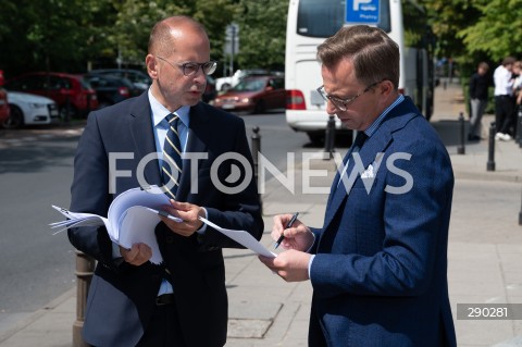  14.06.2024 WARSZAWA<br />
KONFERENCJA PRASOWA DARIUSZA JONSKIEGO I MICHALA SZCZERBY<br />
N/Z MICHAL SZCZERBA DARIUSZ JONSKI<br />
FOT. MARCIN BANASZKIEWICZ/FOTONEWS  