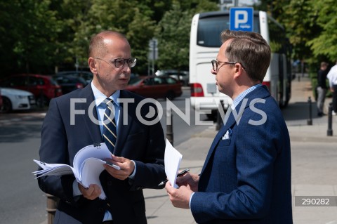  14.06.2024 WARSZAWA<br />
KONFERENCJA PRASOWA DARIUSZA JONSKIEGO I MICHALA SZCZERBY<br />
N/Z MICHAL SZCZERBA DARIUSZ JONSKI<br />
FOT. MARCIN BANASZKIEWICZ/FOTONEWS  