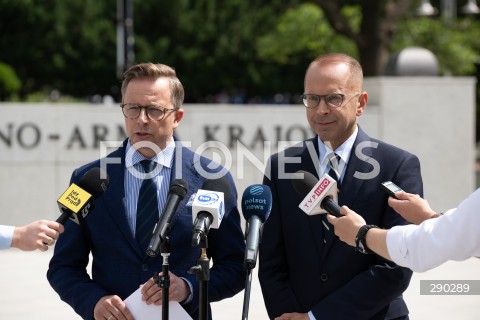  14.06.2024 WARSZAWA<br />
KONFERENCJA PRASOWA DARIUSZA JONSKIEGO I MICHALA SZCZERBY<br />
N/Z DARIUSZ JONSKI MICHAL SZCZERBA<br />
FOT. MARCIN BANASZKIEWICZ/FOTONEWS  