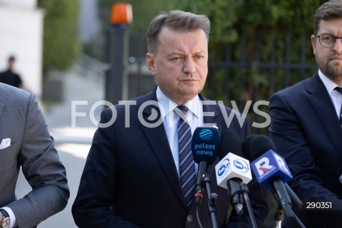  17.06.2024 WARSZAWA<br />
KONFERENCJA PRASOWA POLITYKOW PIS PRZED KOMENDA GLOWNA STRAZY GRANICZNEJ<br />
N/Z MARIUSZ BLASZCZAK<br />
FOT. ANTONI BYSZEWSKI/FOTONEWS 