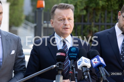  17.06.2024 WARSZAWA<br />
KONFERENCJA PRASOWA POLITYKOW PIS PRZED KOMENDA GLOWNA STRAZY GRANICZNEJ<br />
N/Z MARIUSZ BLASZCZAK<br />
FOT. ANTONI BYSZEWSKI/FOTONEWS 