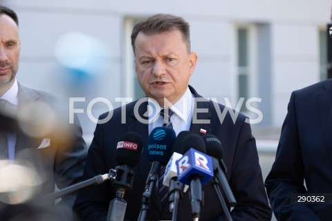  17.06.2024 WARSZAWA<br />
KONFERENCJA PRASOWA POLITYKOW PIS PRZED KOMENDA GLOWNA STRAZY GRANICZNEJ<br />
N/Z MARIUSZ BLASZCZAK<br />
FOT. ANTONI BYSZEWSKI/FOTONEWS 