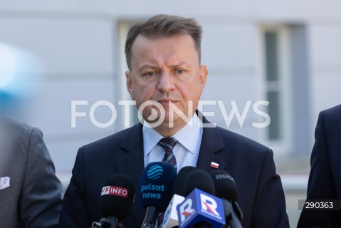  17.06.2024 WARSZAWA<br />
KONFERENCJA PRASOWA POLITYKOW PIS PRZED KOMENDA GLOWNA STRAZY GRANICZNEJ<br />
N/Z MARIUSZ BLASZCZAK<br />
FOT. ANTONI BYSZEWSKI/FOTONEWS 