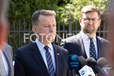  17.06.2024 WARSZAWA<br />
KONFERENCJA PRASOWA POLITYKOW PIS PRZED KOMENDA GLOWNA STRAZY GRANICZNEJ<br />
N/Z MARIUSZ BLASZCZAK<br />
FOT. ANTONI BYSZEWSKI/FOTONEWS 