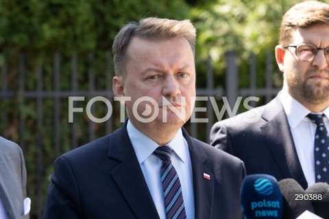  17.06.2024 WARSZAWA<br />
KONFERENCJA PRASOWA POLITYKOW PIS PRZED KOMENDA GLOWNA STRAZY GRANICZNEJ<br />
N/Z MARIUSZ BLASZCZAK<br />
FOT. ANTONI BYSZEWSKI/FOTONEWS 