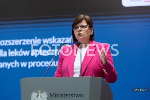  17.06.2024 WARSZAWA<br />
KONFERENCJA PRASOWA MINISTER ZDROWIA IZABELI LESZCZYNY NT. NOWEJ LISTY LEKOW REFUNDOWANYCH<br />
N/Z IZABELA LESZCZYNA<br />
FOT. ANTONI BYSZEWSKI/FOTONEWS 