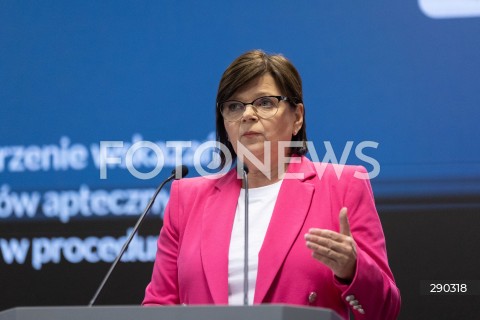  17.06.2024 WARSZAWA<br />
KONFERENCJA PRASOWA MINISTER ZDROWIA IZABELI LESZCZYNY NT. NOWEJ LISTY LEKOW REFUNDOWANYCH<br />
N/Z IZABELA LESZCZYNA<br />
FOT. ANTONI BYSZEWSKI/FOTONEWS 