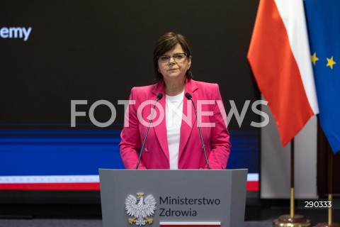  17.06.2024 WARSZAWA<br />
KONFERENCJA PRASOWA MINISTER ZDROWIA IZABELI LESZCZYNY NT. NOWEJ LISTY LEKOW REFUNDOWANYCH<br />
N/Z IZABELA LESZCZYNA<br />
FOT. ANTONI BYSZEWSKI/FOTONEWS 