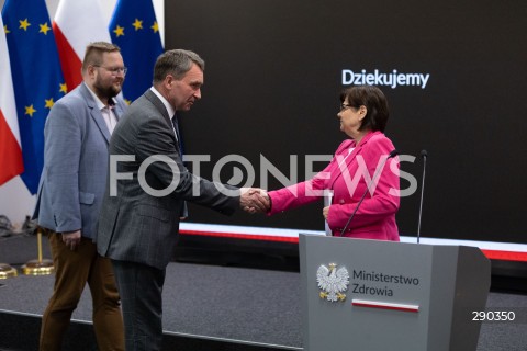  17.06.2024 WARSZAWA<br />
KONFERENCJA PRASOWA MINISTER ZDROWIA IZABELI LESZCZYNY NT. NOWEJ LISTY LEKOW REFUNDOWANYCH<br />
N/Z MAREK KOS IZABELA LESZCZYNA<br />
FOT. ANTONI BYSZEWSKI/FOTONEWS 