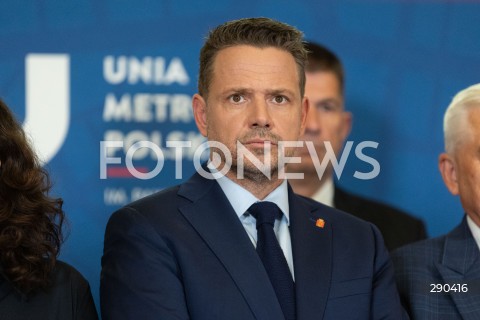  18.06.2024 WARSZAWA<br />
KONFERENCJA PRASOWA PREZYDENTOW MIAST WCHODZACYCH W SKLAD UNII METROPOLII POLSKICH<br />
N/Z RAFAL TRZASKOWSKI<br />
FOT. ANTONI BYSZEWSKI/FOTONEWS 