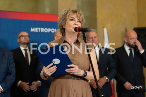  18.06.2024 WARSZAWA<br />
KONFERENCJA PRASOWA PREZYDENTOW MIAST WCHODZACYCH W SKLAD UNII METROPOLII POLSKICH<br />
N/Z HANNA ZDANOWSKA<br />
FOT. ANTONI BYSZEWSKI/FOTONEWS 