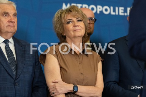  18.06.2024 WARSZAWA<br />
KONFERENCJA PRASOWA PREZYDENTOW MIAST WCHODZACYCH W SKLAD UNII METROPOLII POLSKICH<br />
N/Z HANNA ZDANOWSKA<br />
FOT. ANTONI BYSZEWSKI/FOTONEWS 