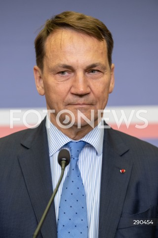  25.06.2024 WARSZAWA<br />
KONFERENCJA PRASOWA MINISTROW SPRAW ZAGRANICZNYCH POLSKI I SZWECJI<br />
PRESS CONFERENCE OF THE FOREIGN MINISTERS OF POLAND AND SWEDEN<br />
N/Z RADOSLAW SIKORSKI<br />
FOT. MARCIN BANASZKIEWICZ/FOTONEWS  