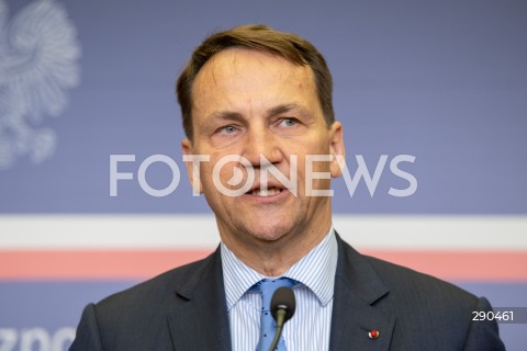  25.06.2024 WARSZAWA<br />
KONFERENCJA PRASOWA MINISTROW SPRAW ZAGRANICZNYCH POLSKI I SZWECJI<br />
PRESS CONFERENCE OF THE FOREIGN MINISTERS OF POLAND AND SWEDEN<br />
N/Z RADOSLAW SIKORSKI<br />
FOT. MARCIN BANASZKIEWICZ/FOTONEWS  