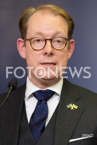  25.06.2024 WARSZAWA<br />
KONFERENCJA PRASOWA MINISTROW SPRAW ZAGRANICZNYCH POLSKI I SZWECJI<br />
PRESS CONFERENCE OF THE FOREIGN MINISTERS OF POLAND AND SWEDEN<br />
N/Z TOBIAS BILLSTROM<br />
FOT. MARCIN BANASZKIEWICZ/FOTONEWS  