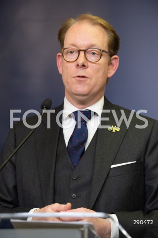  25.06.2024 WARSZAWA<br />
KONFERENCJA PRASOWA MINISTROW SPRAW ZAGRANICZNYCH POLSKI I SZWECJI<br />
PRESS CONFERENCE OF THE FOREIGN MINISTERS OF POLAND AND SWEDEN<br />
N/Z TOBIAS BILLSTROM<br />
FOT. MARCIN BANASZKIEWICZ/FOTONEWS  