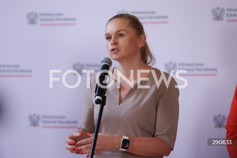  02.07.2024 WARSZAWA<br />
KONFERENCJA PRASOWA DOT. WSPOLPRACY MEN I WOSP W ZAKRESIE NAUKI PIERWSZEJ POMOCY W SZKOLACH<br />
N/Z BARBARA NOWACKA<br />
FOT. ANTONI BYSZEWSKI/FOTONEWS 