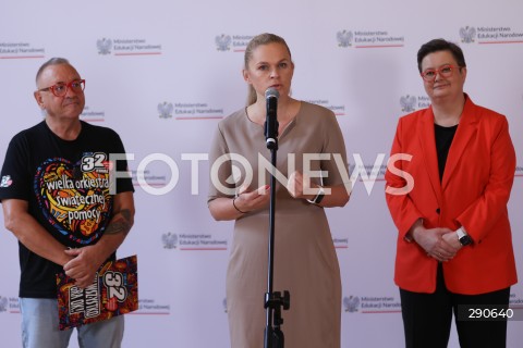  02.07.2024 WARSZAWA<br />
KONFERENCJA PRASOWA DOT. WSPOLPRACY MEN I WOSP W ZAKRESIE NAUKI PIERWSZEJ POMOCY W SZKOLACH<br />
N/Z JERZY JUREK OWSIAK BARBARA NOWACKA KATARZYNA LUBNAUER<br />
FOT. ANTONI BYSZEWSKI/FOTONEWS 