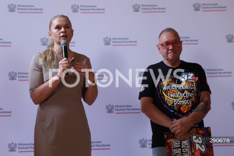  02.07.2024 WARSZAWA<br />
KONFERENCJA PRASOWA DOT. WSPOLPRACY MEN I WOSP W ZAKRESIE NAUKI PIERWSZEJ POMOCY W SZKOLACH<br />
N/Z JERZY JUREK OWSIAK BARBARA NOWACKA KATARZYNA LUBNAUER<br />
FOT. ANTONI BYSZEWSKI/FOTONEWS 