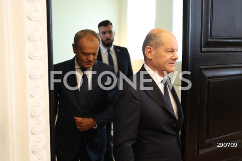  02.07.2024 WARSZAWA<br />
KONFERENCJA PRASOWA PREMIERA DONALDA TUSKA ORAZ KANCLERZA NIEMIEC OLAFA SCHOLZA<br />
N/Z OLAF SCHOLZ DONALD TUSK<br />
FOT. ANTONI BYSZEWSKI/FOTONEWS 