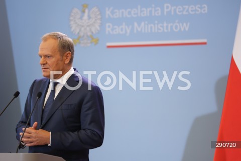  02.07.2024 WARSZAWA<br />
KONFERENCJA PRASOWA PREMIERA DONALDA TUSKA ORAZ KANCLERZA NIEMIEC OLAFA SCHOLZA<br />
N/Z DONALD TUSK<br />
FOT. ANTONI BYSZEWSKI/FOTONEWS 