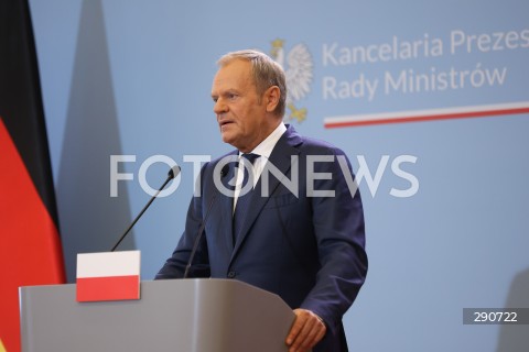  02.07.2024 WARSZAWA<br />
KONFERENCJA PRASOWA PREMIERA DONALDA TUSKA ORAZ KANCLERZA NIEMIEC OLAFA SCHOLZA<br />
N/Z DONALD TUSK<br />
FOT. ANTONI BYSZEWSKI/FOTONEWS 