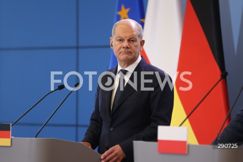  02.07.2024 WARSZAWA<br />
KONFERENCJA PRASOWA PREMIERA DONALDA TUSKA ORAZ KANCLERZA NIEMIEC OLAFA SCHOLZA<br />
N/Z OLAF SCHOLZ<br />
FOT. ANTONI BYSZEWSKI/FOTONEWS 