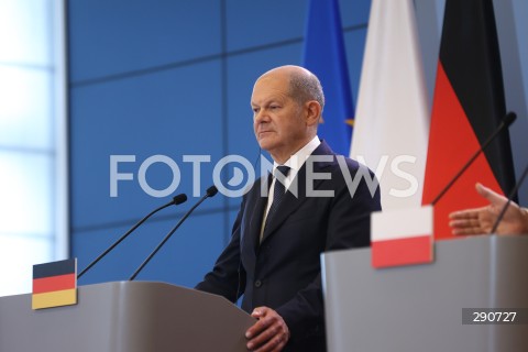  02.07.2024 WARSZAWA<br />
KONFERENCJA PRASOWA PREMIERA DONALDA TUSKA ORAZ KANCLERZA NIEMIEC OLAFA SCHOLZA<br />
N/Z OLAF SCHOLZ<br />
FOT. ANTONI BYSZEWSKI/FOTONEWS 