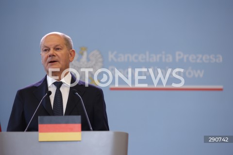  02.07.2024 WARSZAWA<br />
KONFERENCJA PRASOWA PREMIERA DONALDA TUSKA ORAZ KANCLERZA NIEMIEC OLAFA SCHOLZA<br />
N/Z OLAF SCHOLZ<br />
FOT. ANTONI BYSZEWSKI/FOTONEWS 