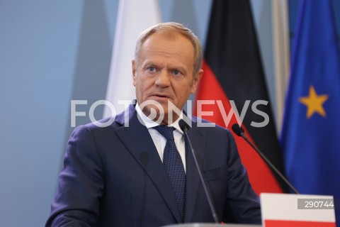  02.07.2024 WARSZAWA<br />
KONFERENCJA PRASOWA PREMIERA DONALDA TUSKA ORAZ KANCLERZA NIEMIEC OLAFA SCHOLZA<br />
N/Z DONALD TUSK<br />
FOT. ANTONI BYSZEWSKI/FOTONEWS 