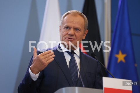  02.07.2024 WARSZAWA<br />
KONFERENCJA PRASOWA PREMIERA DONALDA TUSKA ORAZ KANCLERZA NIEMIEC OLAFA SCHOLZA<br />
N/Z DONALD TUSK<br />
FOT. ANTONI BYSZEWSKI/FOTONEWS 