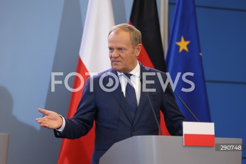  02.07.2024 WARSZAWA<br />
KONFERENCJA PRASOWA PREMIERA DONALDA TUSKA ORAZ KANCLERZA NIEMIEC OLAFA SCHOLZA<br />
N/Z DONALD TUSK<br />
FOT. ANTONI BYSZEWSKI/FOTONEWS 