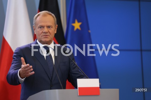  02.07.2024 WARSZAWA<br />
KONFERENCJA PRASOWA PREMIERA DONALDA TUSKA ORAZ KANCLERZA NIEMIEC OLAFA SCHOLZA<br />
N/Z DONALD TUSK<br />
FOT. ANTONI BYSZEWSKI/FOTONEWS 