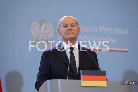  02.07.2024 WARSZAWA<br />
KONFERENCJA PRASOWA PREMIERA DONALDA TUSKA ORAZ KANCLERZA NIEMIEC OLAFA SCHOLZA<br />
N/Z OLAF SCHOLZ<br />
FOT. ANTONI BYSZEWSKI/FOTONEWS 