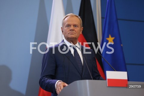  02.07.2024 WARSZAWA<br />
KONFERENCJA PRASOWA PREMIERA DONALDA TUSKA ORAZ KANCLERZA NIEMIEC OLAFA SCHOLZA<br />
N/Z DONALD TUSK<br />
FOT. ANTONI BYSZEWSKI/FOTONEWS 