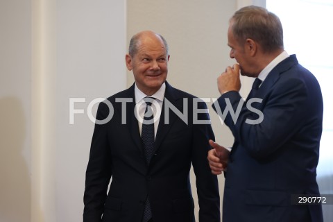  02.07.2024 WARSZAWA<br />
KONFERENCJA PRASOWA PREMIERA DONALDA TUSKA ORAZ KANCLERZA NIEMIEC OLAFA SCHOLZA<br />
N/Z OLAF SCHOLZ DONALD TUSK<br />
FOT. ANTONI BYSZEWSKI/FOTONEWS 