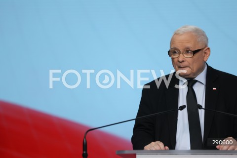  02.07.2024 WARSZAWA<br />
OSWIADCZENIE PREZESA PIS JAROSLAWA KACZYNSKIEGO ORAZ WICEPREZESA PIS JOACHIMA BRUDZINSKIEGO<br />
N/Z JAROSLAW KACZYNSKI<br />
FOT. ANTONI BYSZEWSKI/FOTONEWS 