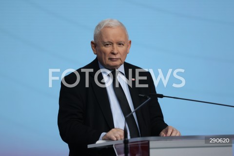  02.07.2024 WARSZAWA<br />
OSWIADCZENIE PREZESA PIS JAROSLAWA KACZYNSKIEGO ORAZ WICEPREZESA PIS JOACHIMA BRUDZINSKIEGO<br />
N/Z JAROSLAW KACZYNSKI<br />
FOT. ANTONI BYSZEWSKI/FOTONEWS 