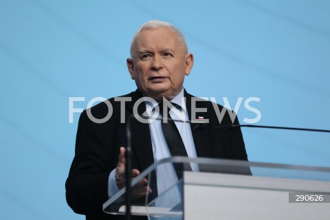  02.07.2024 WARSZAWA<br />
OSWIADCZENIE PREZESA PIS JAROSLAWA KACZYNSKIEGO ORAZ WICEPREZESA PIS JOACHIMA BRUDZINSKIEGO<br />
N/Z JAROSLAW KACZYNSKI<br />
FOT. ANTONI BYSZEWSKI/FOTONEWS 