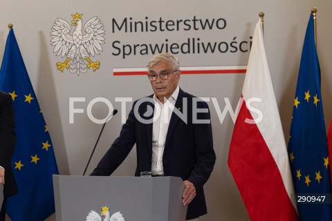  11.07.2024 WARSZAWA<br />
KONFERENCJA PRASOWA MINISTRA SPRAWIEDLIWOSCI ADAMA BODNARA I PELNOMOCNIKA DS. BIEGLYCH SADOWYCH  TADEUSZA TOMASZEWSKIEGO<br />
N/Z TADEUSZ TOMASZEWSKI<br />
FOT. ANTONI BYSZEWSKI/FOTONEWS 