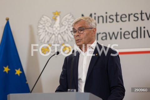  11.07.2024 WARSZAWA<br />
KONFERENCJA PRASOWA MINISTRA SPRAWIEDLIWOSCI ADAMA BODNARA I PELNOMOCNIKA DS. BIEGLYCH SADOWYCH  TADEUSZA TOMASZEWSKIEGO<br />
N/Z TADEUSZ TOMASZEWSKI<br />
FOT. ANTONI BYSZEWSKI/FOTONEWS 