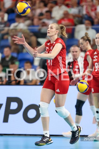  18.07.2024 MIELEC <br />
SIATKOWKA KOBIET <br />
MEMORIAL AGATY MROZ - OLSZEWSKIEJ <br />
MECZ POLSKA - FRANCJA ( POLAND - FRANCE ) <br />
N/Z NATALIA MEDRZYK SYLWETKA <br />
 