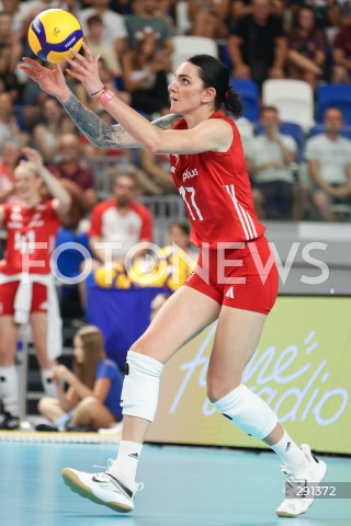  18.07.2024 MIELEC <br />
SIATKOWKA KOBIET <br />
MEMORIAL AGATY MROZ - OLSZEWSKIEJ <br />
MECZ POLSKA - FRANCJA ( POLAND - FRANCE ) <br />
N/Z MALWINA SMARZEK SYLWETKA <br />
 