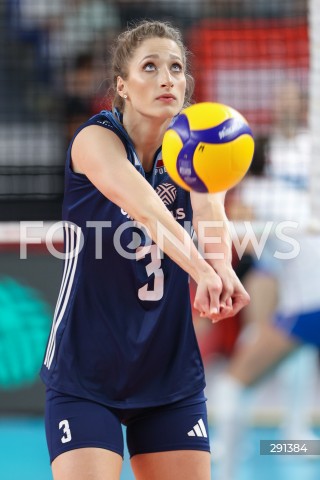  19.07.2024 MIELEC ( POLSKA - POLAND ) <br />
SIATKOWKA KOBIET - VOLLEYBALL <br />
MEMORIAL AGATY MROZ - OLSZEWSKIEJ <br />
MECZ POLSKA - SERBIA ( POLAND - SERBIA ) <br />
N/Z KLAUDIA ALAGIERSKA SYLWETKA <br />
 