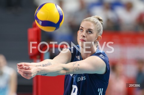  19.07.2024 MIELEC ( POLSKA - POLAND ) <br />
SIATKOWKA KOBIET - VOLLEYBALL <br />
MEMORIAL AGATY MROZ - OLSZEWSKIEJ <br />
MECZ POLSKA - SERBIA ( POLAND - SERBIA ) <br />
N/Z MAGDALENA STYSIAK SYLWETKA <br />
 